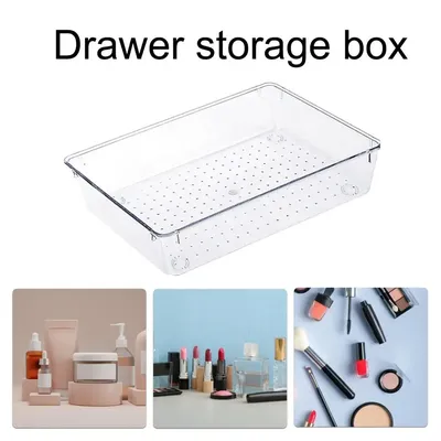 Stackable Tray Organizer Acrylic Drawer Organizer Set for Makeup Office Supplies Storage Bins with