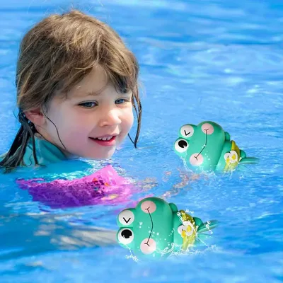 Bathtub Float Toys Cute Floating Bathtub Toys Creative Little Frog Shape Floating Wind-Up Toys For