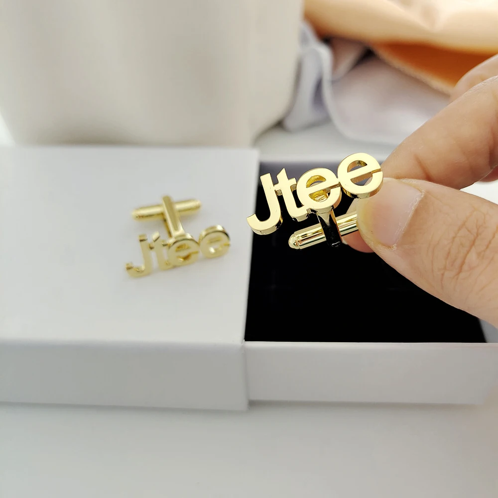 DODOAI Custom Men's Cufflinks Personalized Custom Logo Cufflinks For Mens Stainless Steel Jewelry Wedding Jewelry Gift