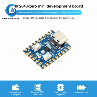 Raspberry Pi RP2040-Zero Microcontroller PICO Development Board RP2040 Dual-core Cortex M0+