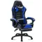 Gaming Chair with Footrest, Height Adjustable Video Game Chairs for Adults PU Leather, Reclining