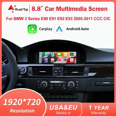 8.8" 1920*720 Wireless Apple CarPlay Android Auto Car Multimedia Display for BMW 3 Series E90 E91