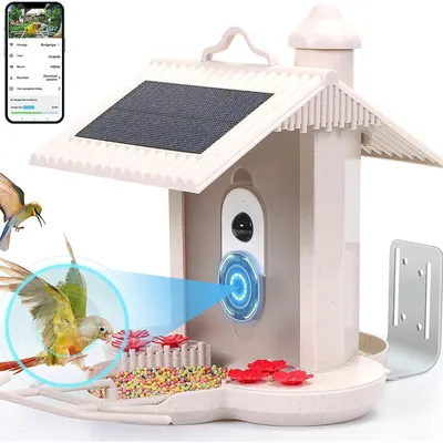 WIFI Solar Smart Bird Feeder with 1080P Camera New Night Vision Technology AI Identify Bird Species