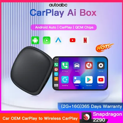 2024 NEW Android Auto Wireless Adapter Smart Ai Box Plug And Play Bluetooth WiFi Auto Connect