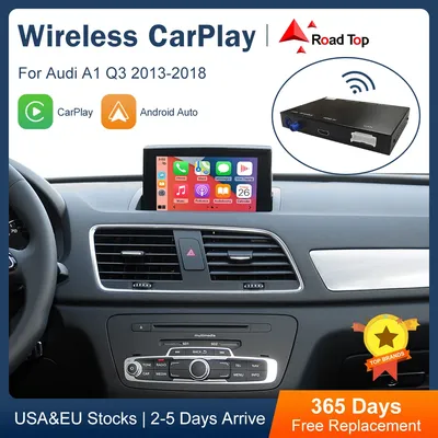 Road Top Wireless CarPlay Android Auto Interface for Audi A1 Q3 RMC 2013-2018, with AirPlay Mirror