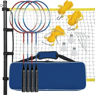 Competition Badminton Set with Steel Construction, PERFECT FOR THE WHOLE FAMILY, EASY ASSEMBLY,