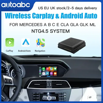 AUTOABC Wireless Carplay Android Auto For Mercedes Benz A B C E CLA GLA GLK ML NTG4.5 System Becker