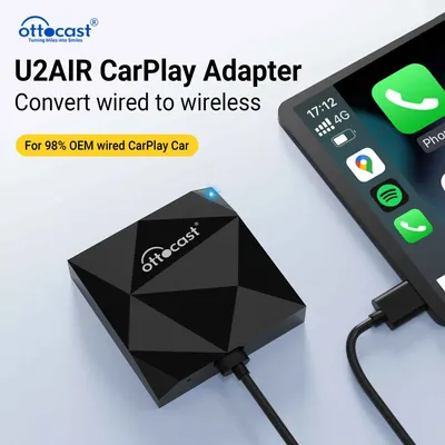 OTTOCAST U2AIR Wired to Wireless CarPlay Adapter Car Accessories for VW Golf Passat for Audi A3 A4