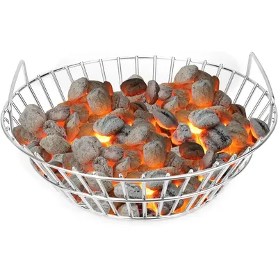 Only Fire Stainless Steel Charcoal Ash Basket Fits for Large BGE, Kamado Joe Classic and Other