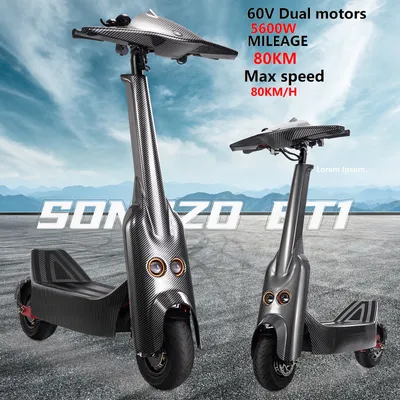 SONGZO BT1 Electric Scooter Dual Motor 5600W 11 Inch Adult Electric Scooter Top Speed ​​80KM/H 60V