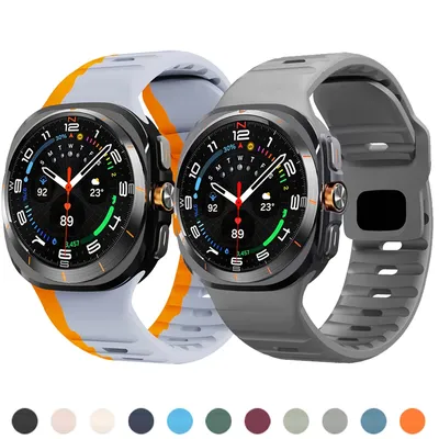 For Samsung Galaxy Watch 7 Ultra Strap 47mm Accessories correa Sport Silicone Bracelet For Samsung