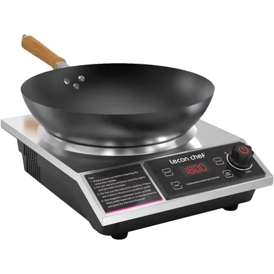 Induction Cooker with Wok 1800W Professional Electric Induction Burner with 11-Level Setting for