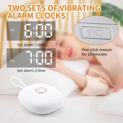 Vibrating Alarm Clock Vibrating USB Rechargeable Alarm Clock Portable Table Clock For Children's