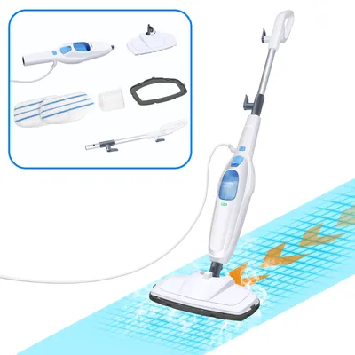 DayPlus Steam Mop&Detachable Steam Cleaner,1500W Floor Steamer for Carpet Laminate Hardwood Grout