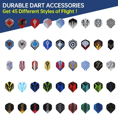 135pcs Premium Dart Flights Set - Vibrant PET, Durable Laser, and Aluminum Replacement Wings with 45