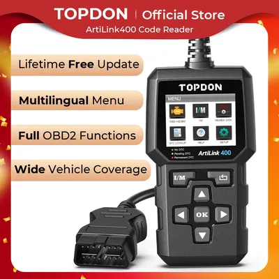 Topdon AL400 OBD2 Scanner Diagnostic Tool Code Reader Clear Artilink400 Car Repair Tools