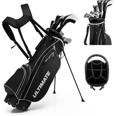 Tangkula 9/10 Pieces Men's Complete Golf Clubs Set Right Hand