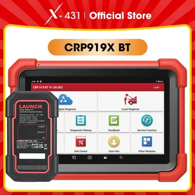 X-431 LAUNCH CRP919X BT OBD2 Scanner Automotive Diagnostic Tools Car CANFD DOIP ECU Coding OBDII