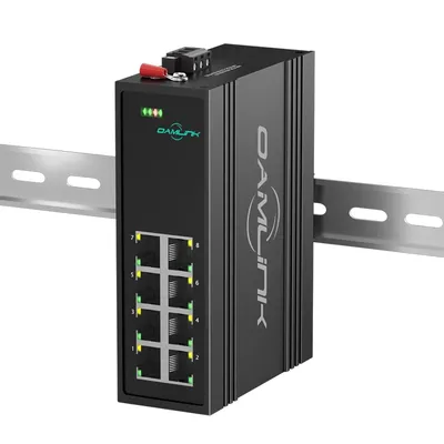 Industrial 8-Port Megabit DIN-Rail PoE Switch