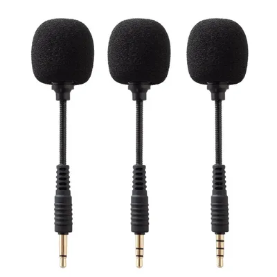 Portable 3.5mm Stereo Studio Mic KTV Karaoke Mini Microphone For Smart Phone Laptop PC Desktop