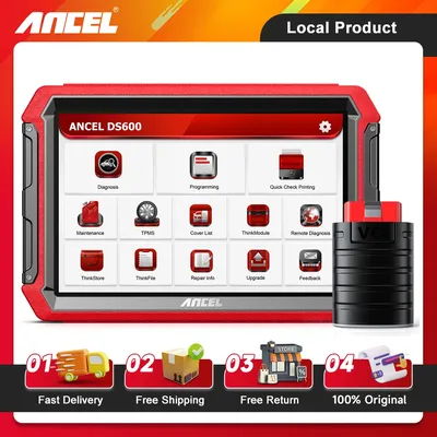 ANCEL DS600 OBD2 Professional Car Scanner ECU Coding D-P-F TPMS IMMO 34 Reset Bi-directional Control