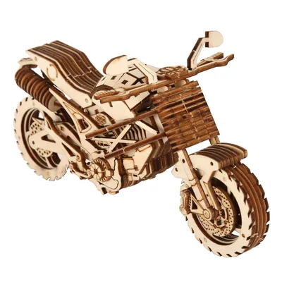 motorcycle Model DIY 3D Wooden Puzzle Building Block Kits Assembly Toy Birthday Gift For Kids Adult