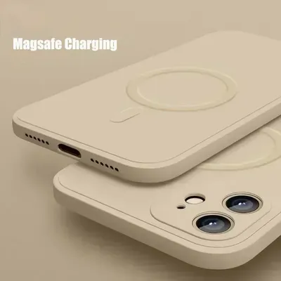 Liquid Silicone Magnetic Case for iPhone 12 Pro Max 11Pro X Xs Xr 7 8 Plus 12 Mini Wireless Charger