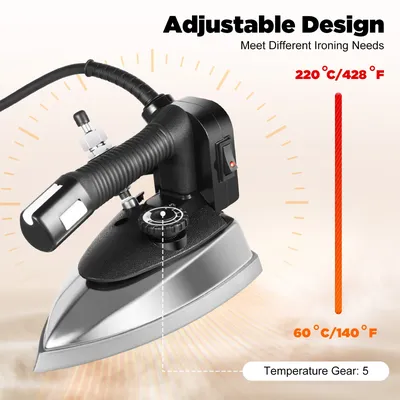 110V 1200W Gravity Feed Industrial Electric Steam Iron Set Gravity Iron System Industrial 60~220℃