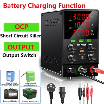 Adjustable DC Lab Power Supply Laboratory Regulated Power Switching Charging Drone Phone Repair