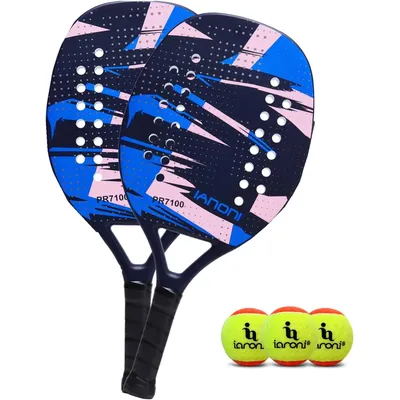 Beach Tennis Paddle Beach Tennis Racket Carbon Fiber with Memory Foam Core Tennis Paddles