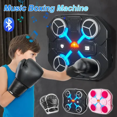 Music Boxing Machine Wall Mount Electronic Boxing Trainer Practice Target Bluetooth Boxing Machine