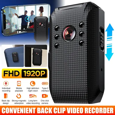 Full 1080P HD Mini Camcorders Portable Pocket Camera Digital Audio Video Recorder Police Back Clip