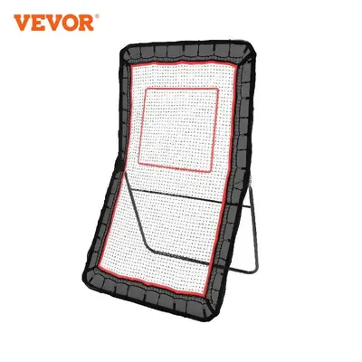 VEVOR 4/5x7ft Lacrosse Rebounder For Backyard Pitchback Throwback Baseball Softball Adjustable Angle