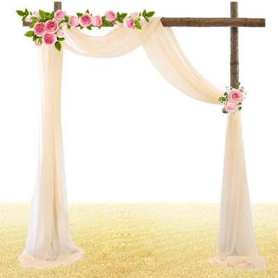 Wedding Arch Draping Fabric Chiffon Fabric Curtain Drapery Ceremony Reception Party Supplies Hot