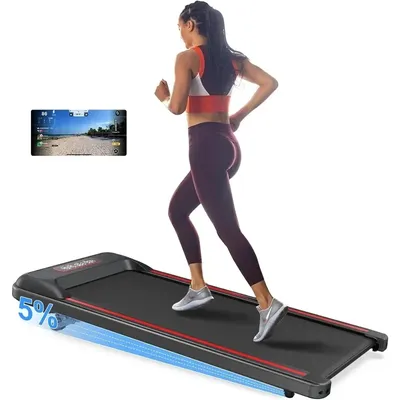 COZYINN Folding Incline Treadmills Under Desk Walking Pad, Small Treadmill for Home Office