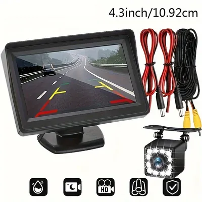 With A Camera And A 4.3" Car LCD Display, The Car Rearview System