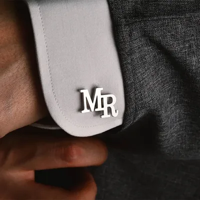 Custom Groomsmen Gifts Personalized Name Cufflinks for Groom Gold Color Initial Cuff Links Best Man