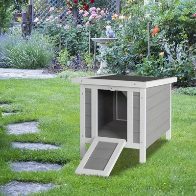 20" Wooden Waterproof Rabbit Hutch Chicken Coop Hen House Pet Cage Small Animal