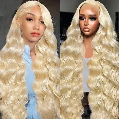 13x6 Body Wave Transparent Hd 30 40 Inch 613 Honey Blonde Lace Frontal Human Hair Wig 250 Density Brazilian 13x4 Lace Front Wig