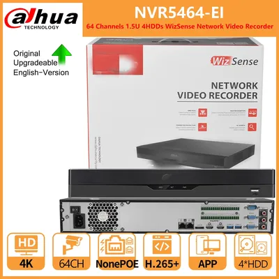 Dahua NVR 64CH 1.5U 4HDDs WizSense Network Video Recorder NVR5464-EI Human Vehicle Face Detection