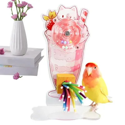 Colorful Parakeet Toys Wheel Colorful Cockatiel Toy Bite-Resistant Bird Toys Birdcage Accessories