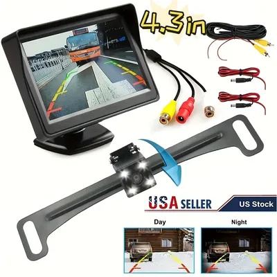 4.3 Inch TFT LCD Mini Car Monitor with Rear View Backup Camera for Vehicle Reversing Parking Systems