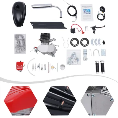 100CC Motorized Bicycle Engine Kit 2 Stroke Petrol Gas Motor Engine Kit Fits Most 26" or 28" (36/44