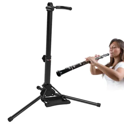 Foldable Digital Wind Instrument Stand Adjustable Metal Aerophone Holder For Digital Wind Instrument