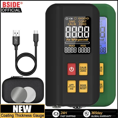 BSIDE. New Coating Thickness Gauge Rechargeable Car Paint Film Thickness Tester Tool