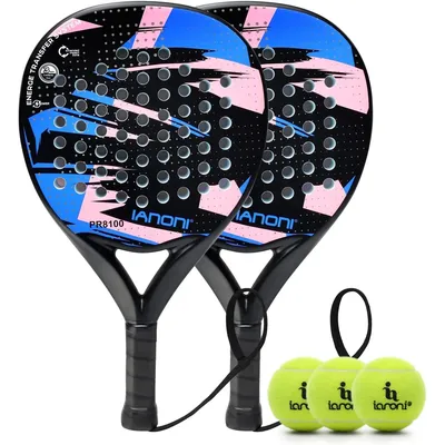 Padel Racket Carbon Fiber Surface with EVA Memory Flex Foam Core Padel Tennis Racquets Paddle Tennis