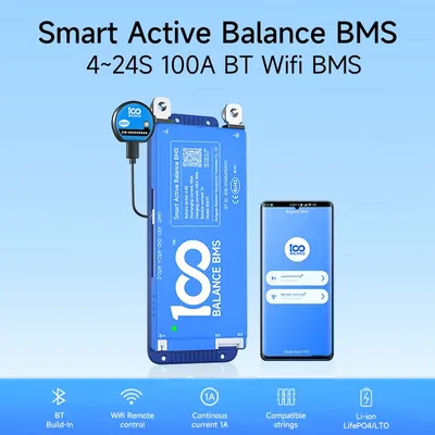 Daly bms Smart BMS 4s lifepo4 bluetooth Wifi bms 8S 24S 40A 60A 80A JK active balance bms 16s 48v