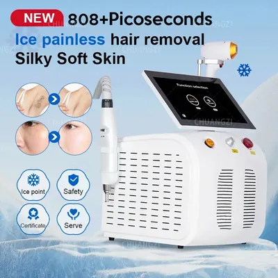 2in1 Diode Laser and Picosecond Laser 808 Diode Laser Hair Removal Tattoo Removal Machine