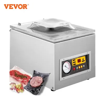 VEVOR DZ-260S Food Vacuum Packing Machine Commercial Chamber Vacuum Sealer Kitchen Meat Bag