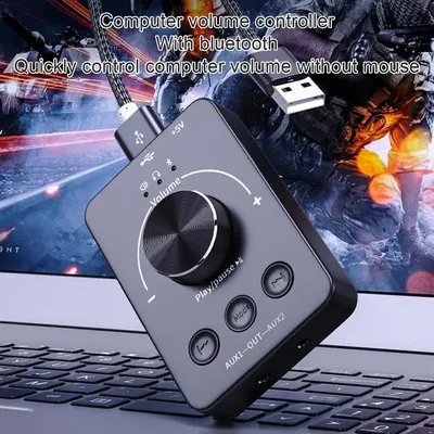 Multimedia Volume Controller USB Knob For Computer Volume Control Cool Black Appearance USB Volume